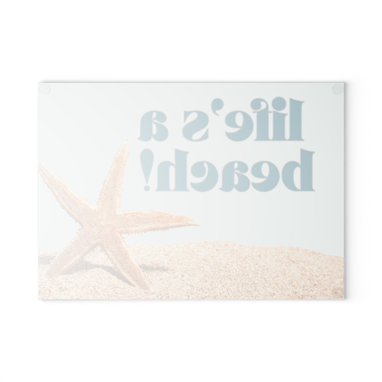 “Life’s a beach” Glass Cutting Board