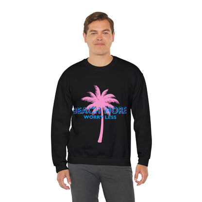 Beach More Worry Less - Unisex Heavy Blend™ Crewneck Sweatshirt