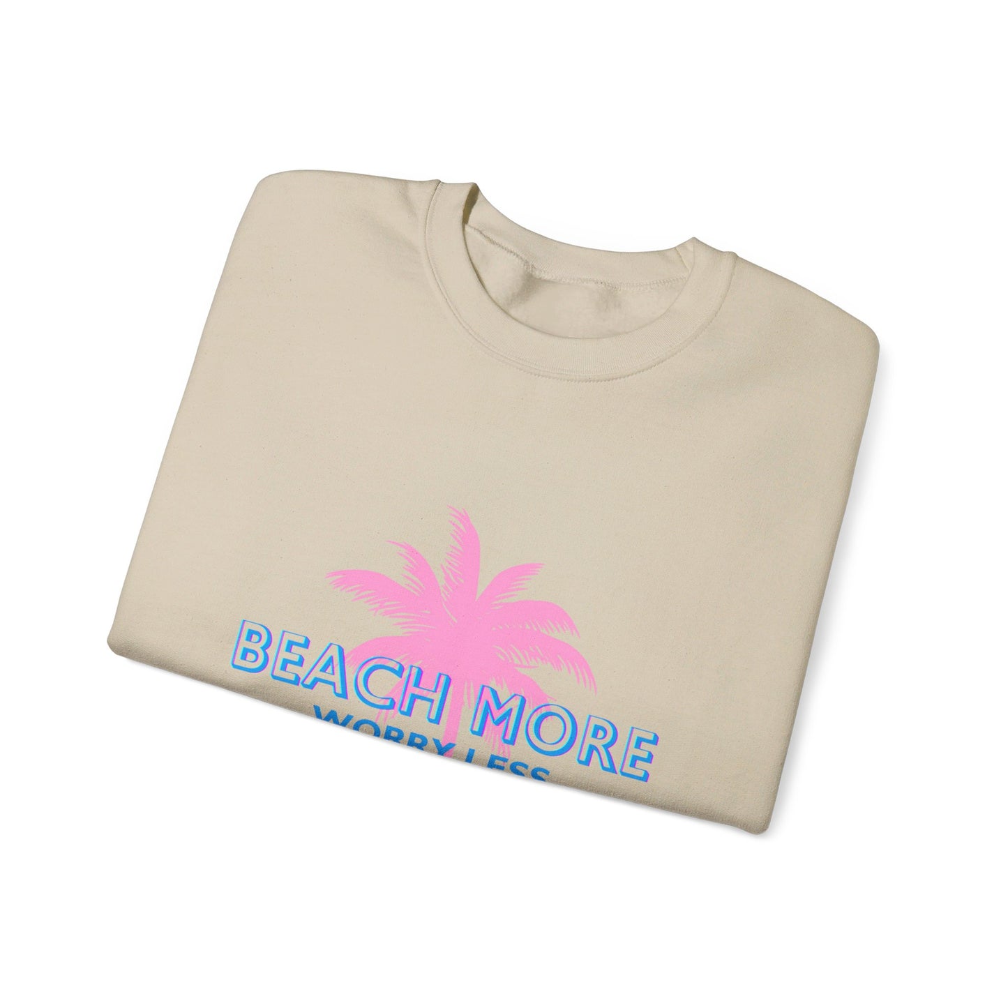 Beach More Worry Less - Unisex Heavy Blend™ Crewneck Sweatshirt