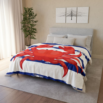 Red Crab Soft Polyester Blanket