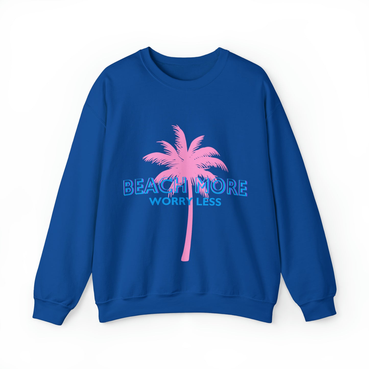 Beach More Worry Less - Unisex Heavy Blend™ Crewneck Sweatshirt