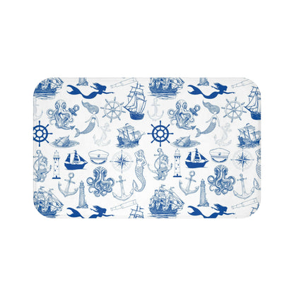 Nautical Mermaid Bath Mat