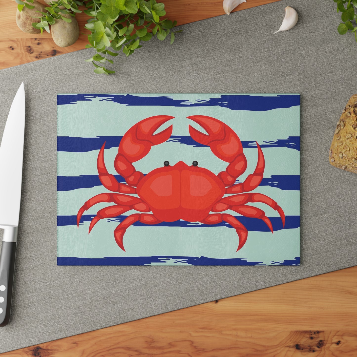 Crab Glass Cutting Board