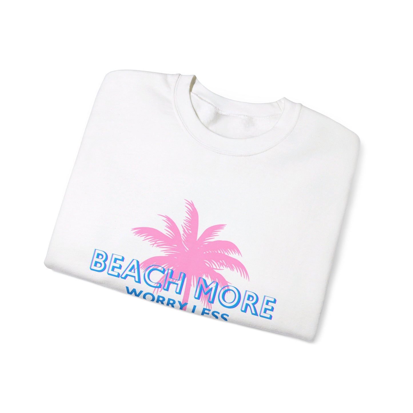 Beach More Worry Less - Unisex Heavy Blend™ Crewneck Sweatshirt