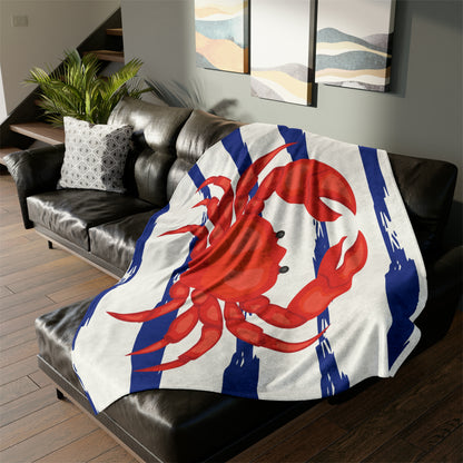 Red Crab Soft Polyester Blanket