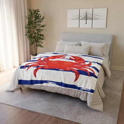 Red Crab Soft Polyester Blanket