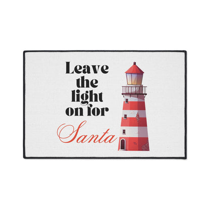 Leave the light on for Santa Heavy Duty Floor Mat