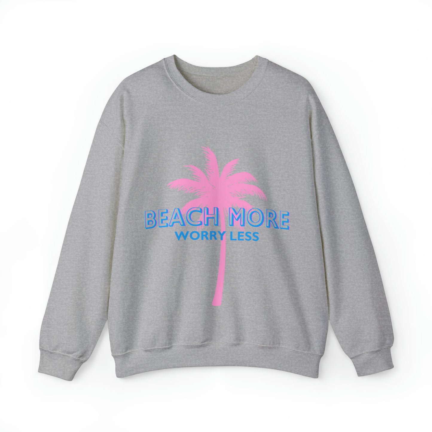 Beach More Worry Less - Unisex Heavy Blend™ Crewneck Sweatshirt