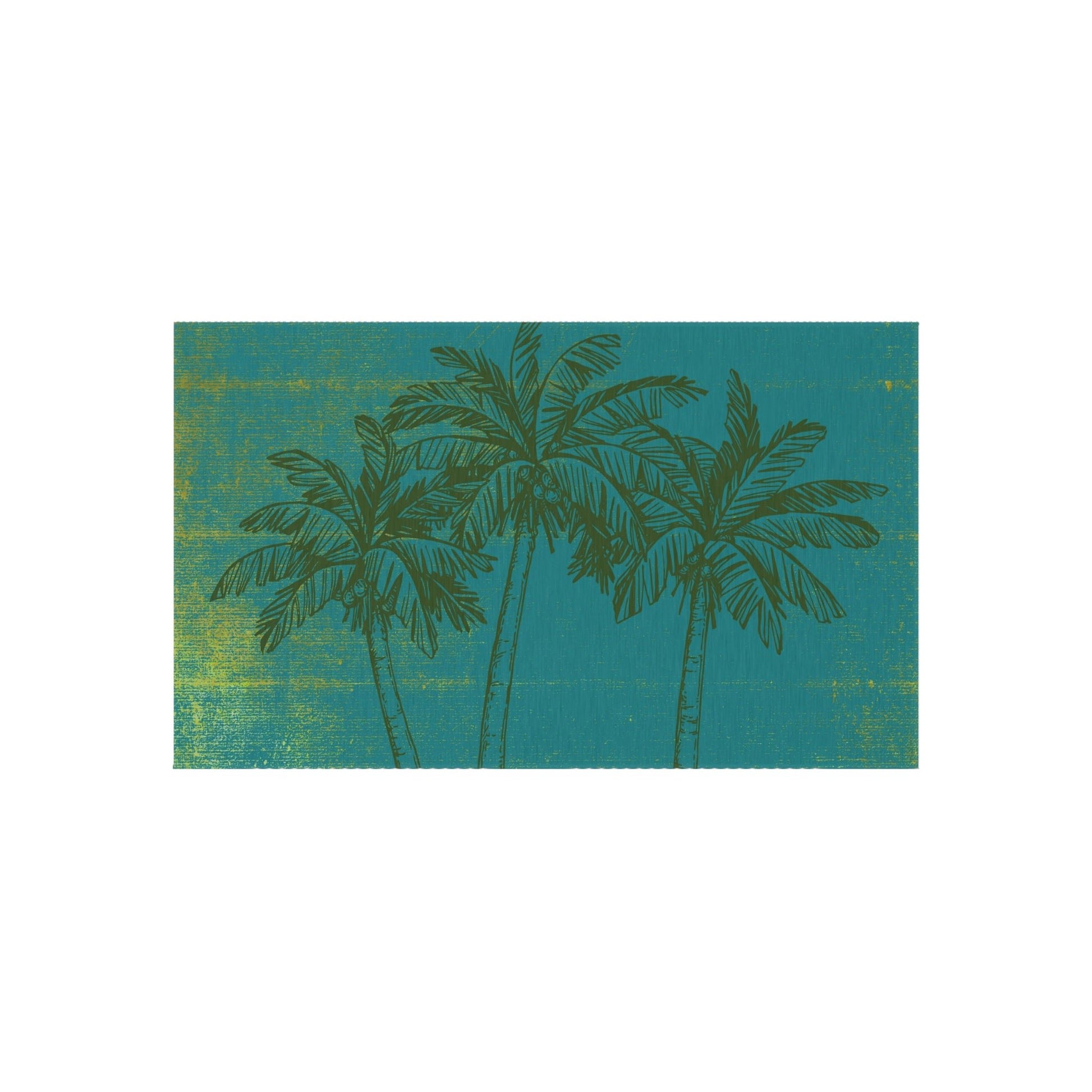 3 Palm Trees Outdoor Rug - Creative Coastal Decor