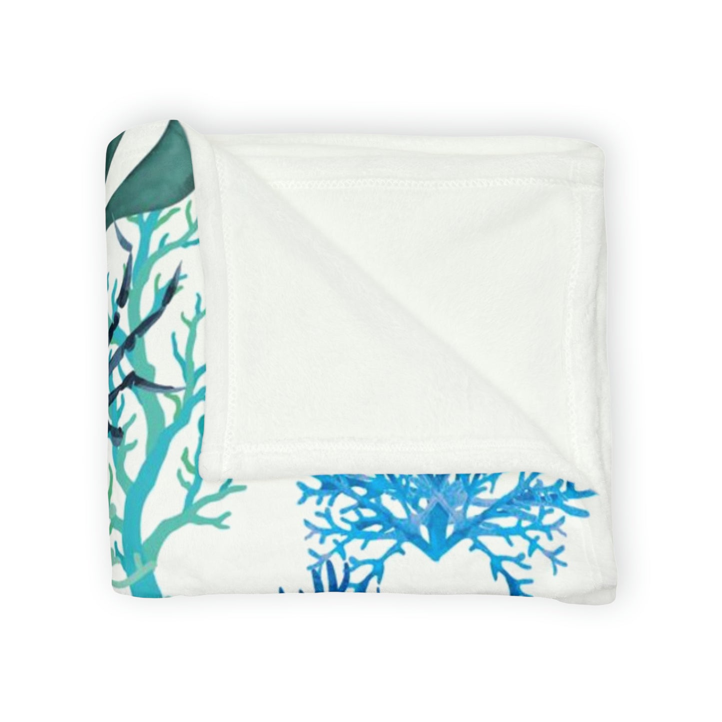 Blue Crabs and Coral Reef Soft Polyester Blanket