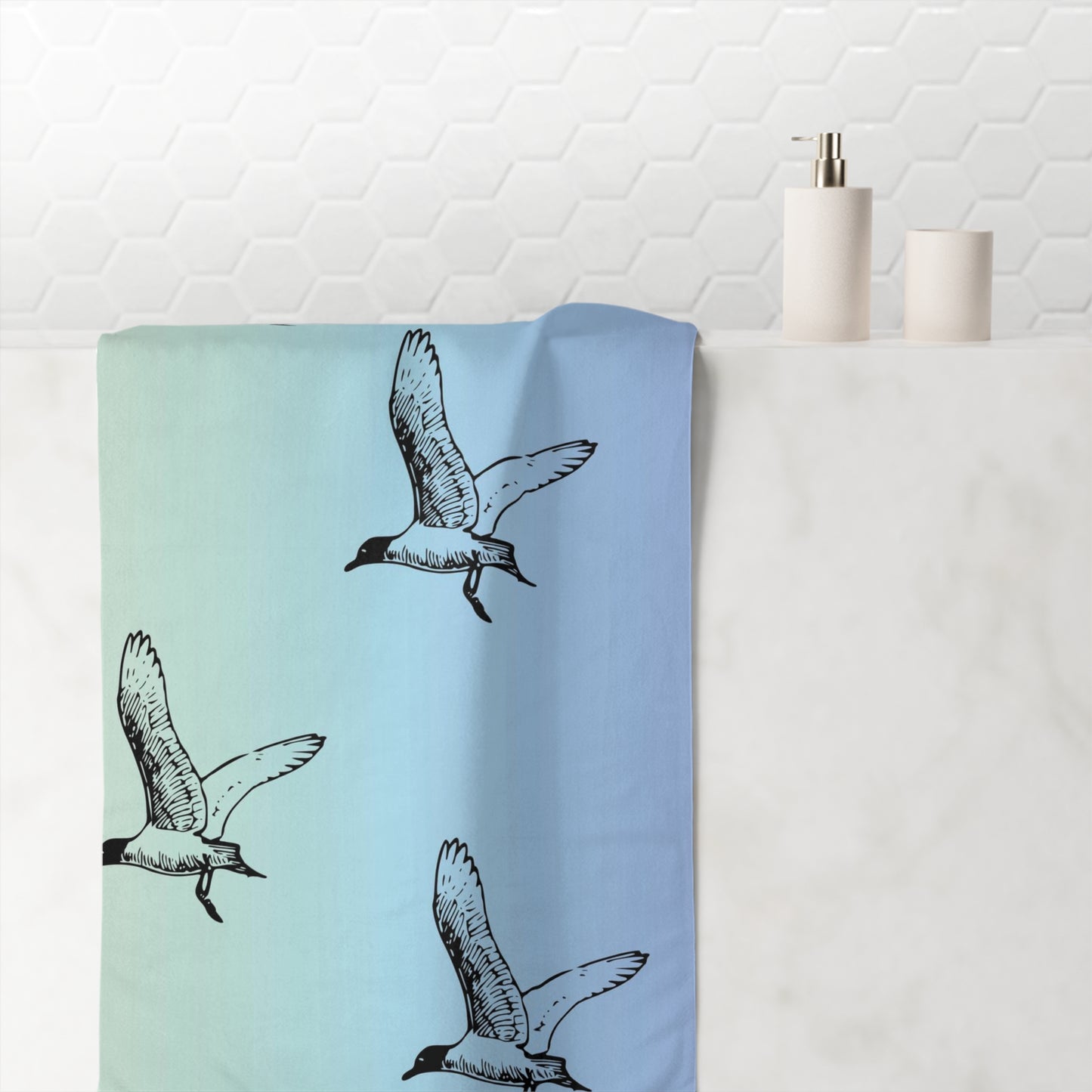 Seagulls Mink-Cotton Bathroom Towel