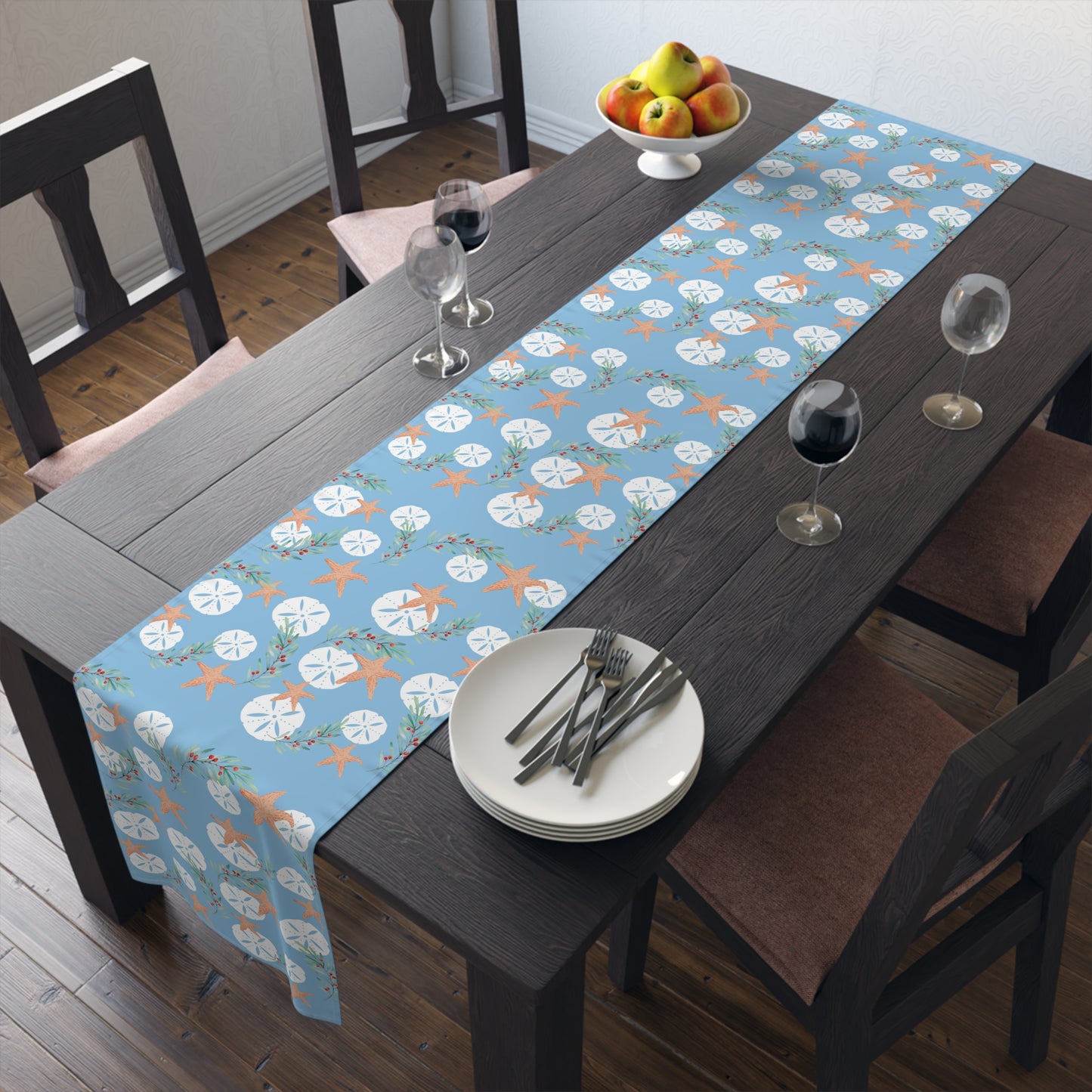 Star Fish, Sand Dollars and Holly Table Runner