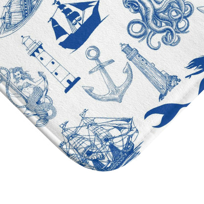 Nautical Mermaid Bath Mat