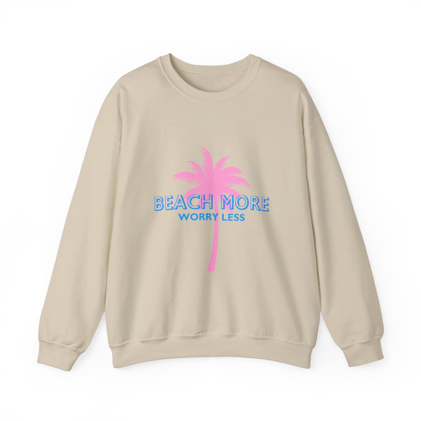 Beach More Worry Less - Unisex Heavy Blend™ Crewneck Sweatshirt