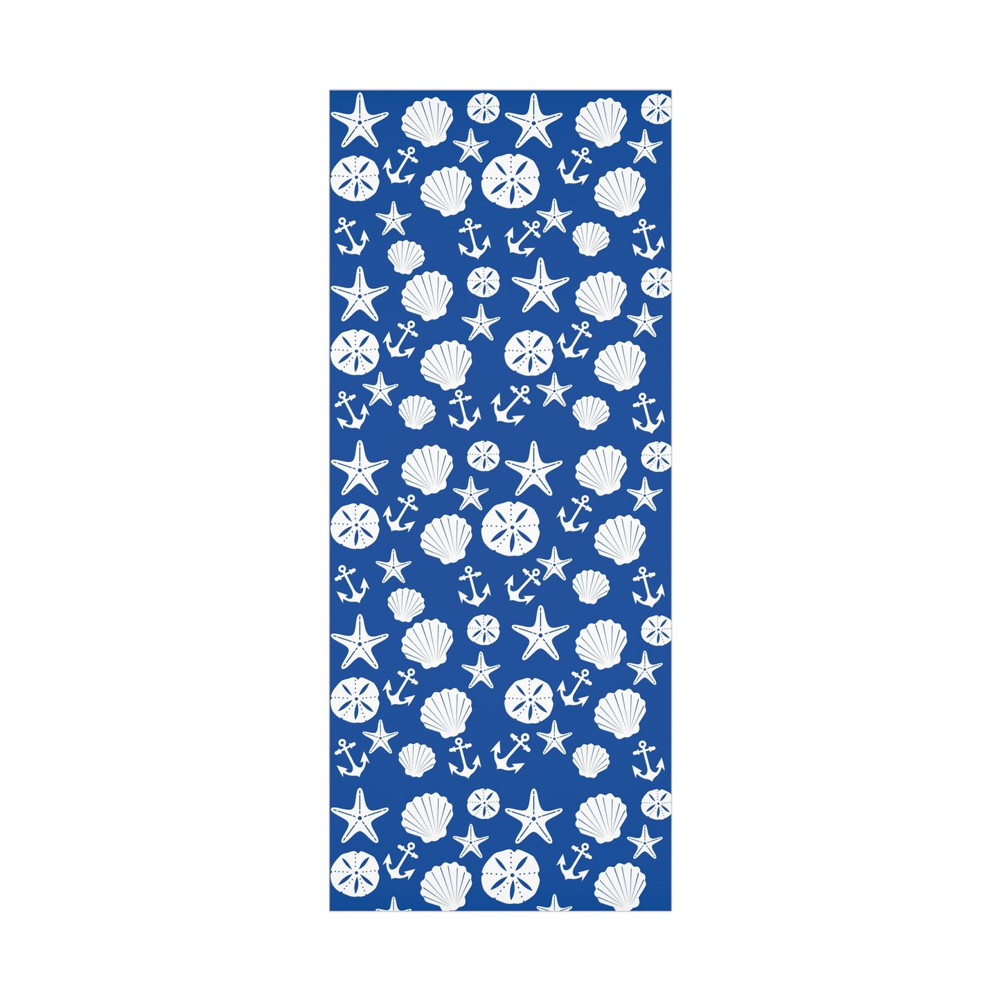 Blue and White Anchors and Shells Gift Wrap Papers