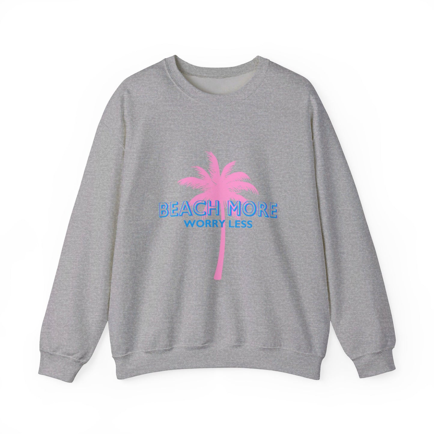 Beach More Worry Less - Unisex Heavy Blend™ Crewneck Sweatshirt