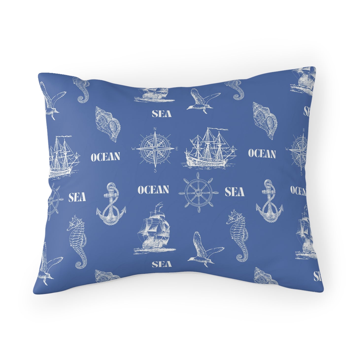 Blue Nautical Pillow Sham