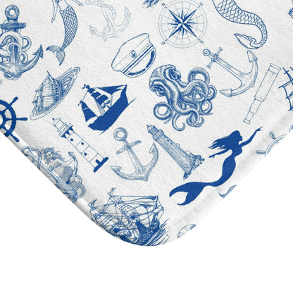 Nautical Mermaid Bath Mat