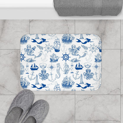 Nautical Mermaid Bath Mat