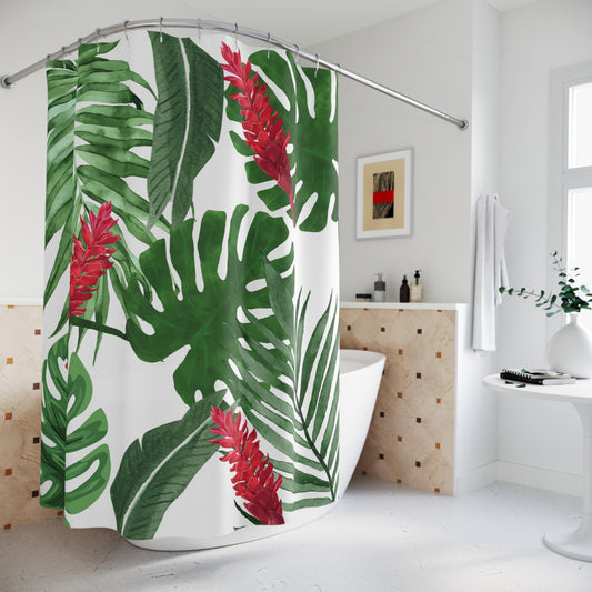 Tropical Palms Polyester Shower Curtain