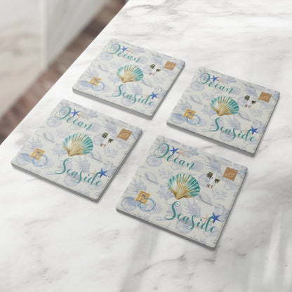 Seaside Soapstone Coasters