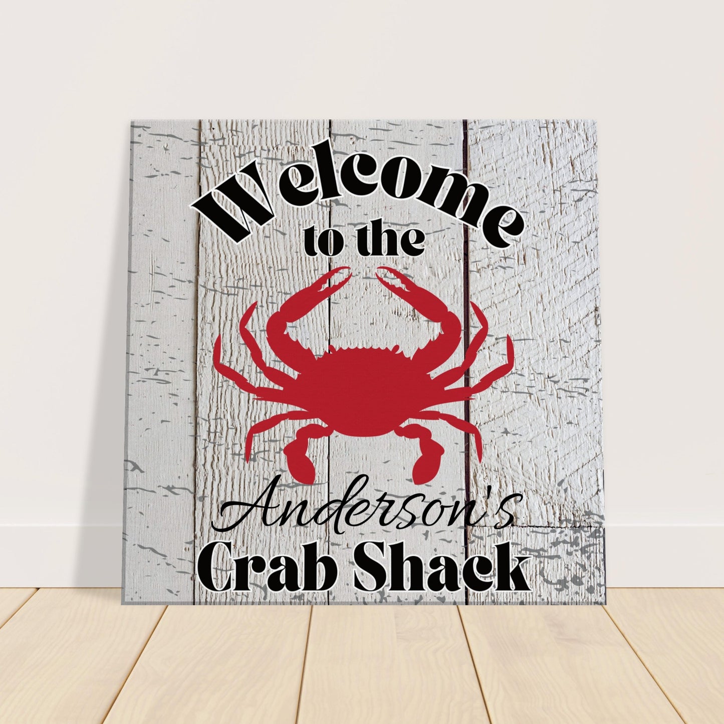 Welcome To The Crab Shack - Personalized Canvas