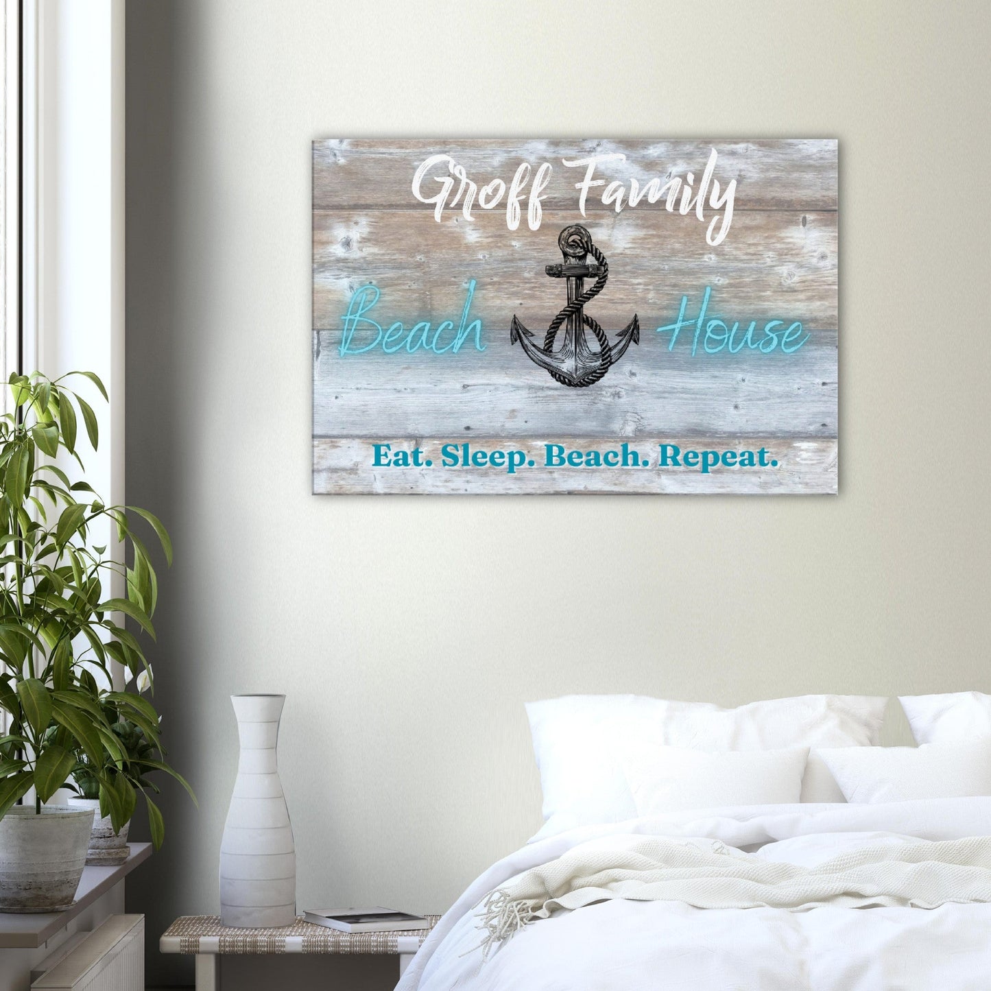 Anchor "Family Name" Beach House Sign - Creative Coastal Decor