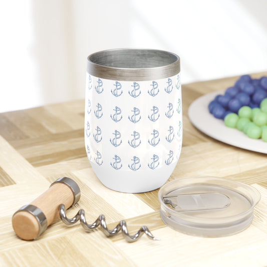 Anchors Chill Wine Tumbler - Creative Coastal Decor