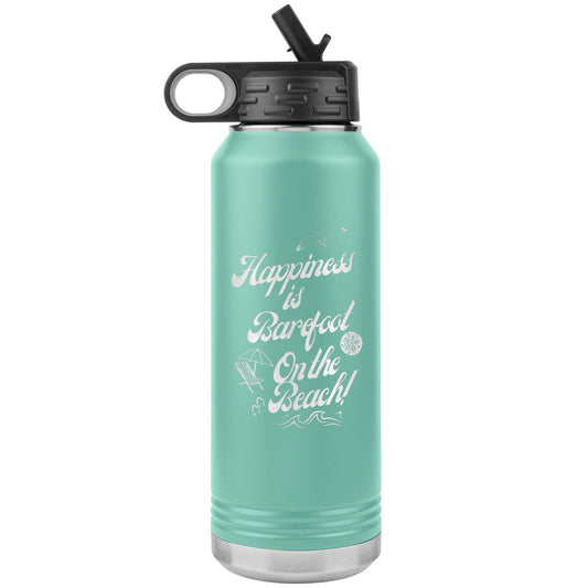 Barefoot on the Beach Water Bottle - Creative Coastal Decor