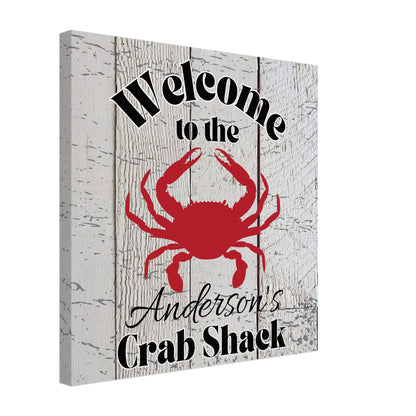 Welcome To The Crab Shack - Personalized Canvas