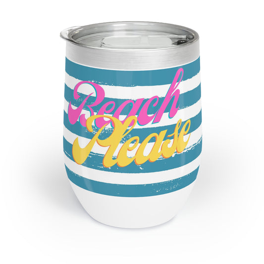 Beach Please Chill Wine Tumbler